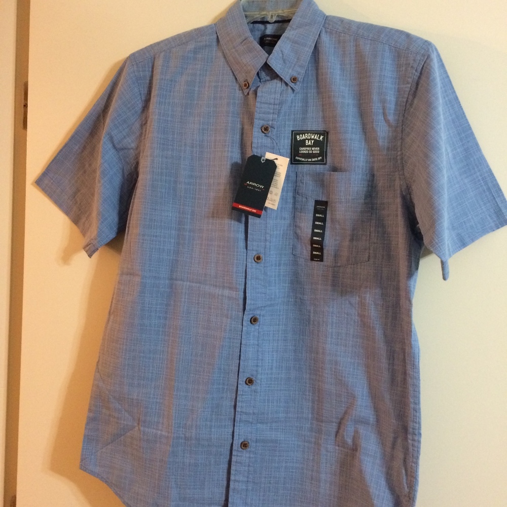 Arrow Men's Blue Short Sleeve Shirt